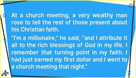 Daily Joke: Millionaire Tells Congregation He Attributes His Wealth to the Rich Blessings of God